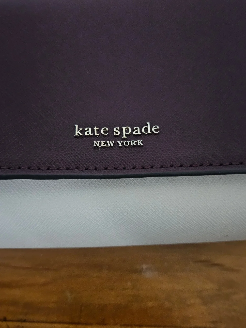 kate spade Two-Tone Purple and Cream Flap Crossbody